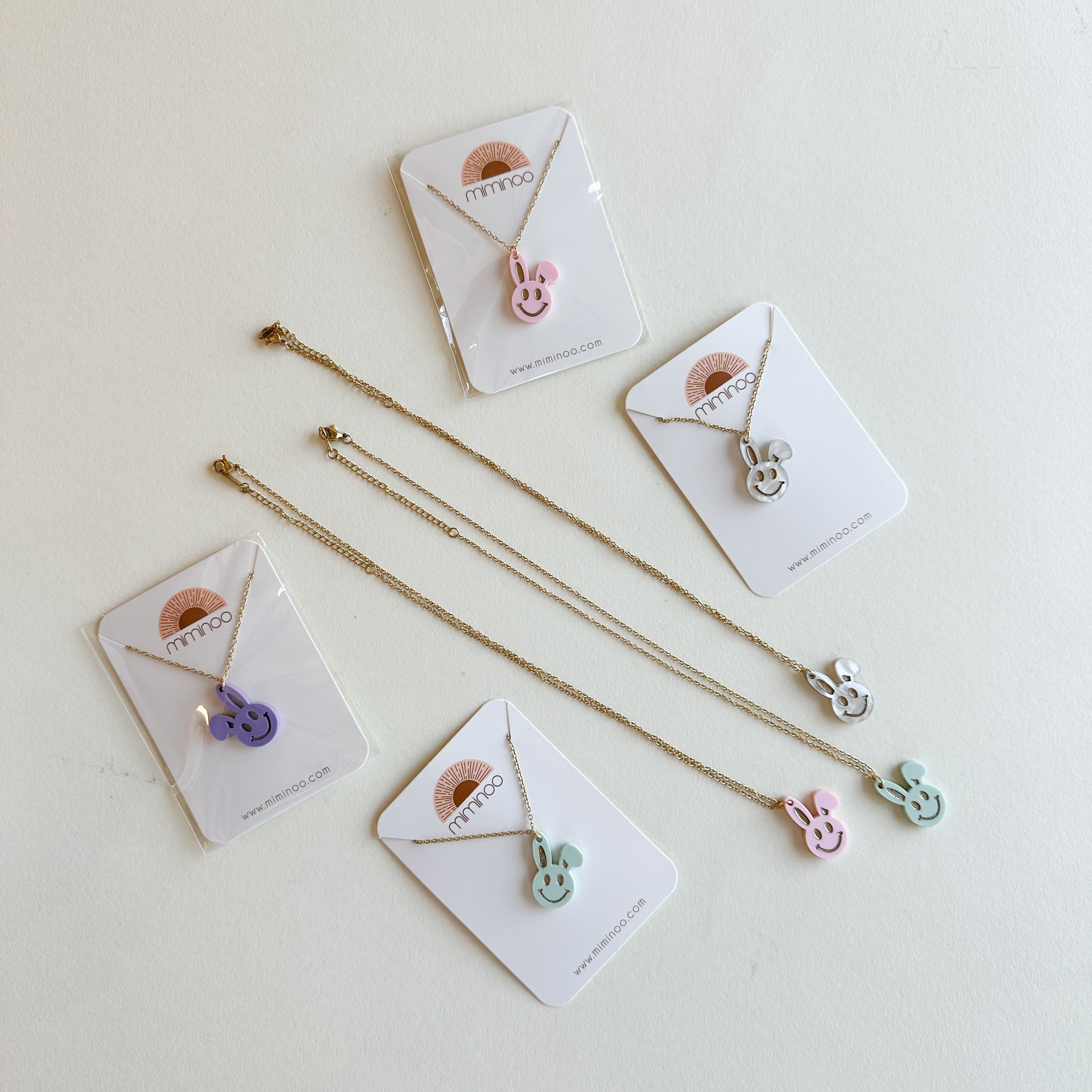 Happy Bunny Charm Necklace