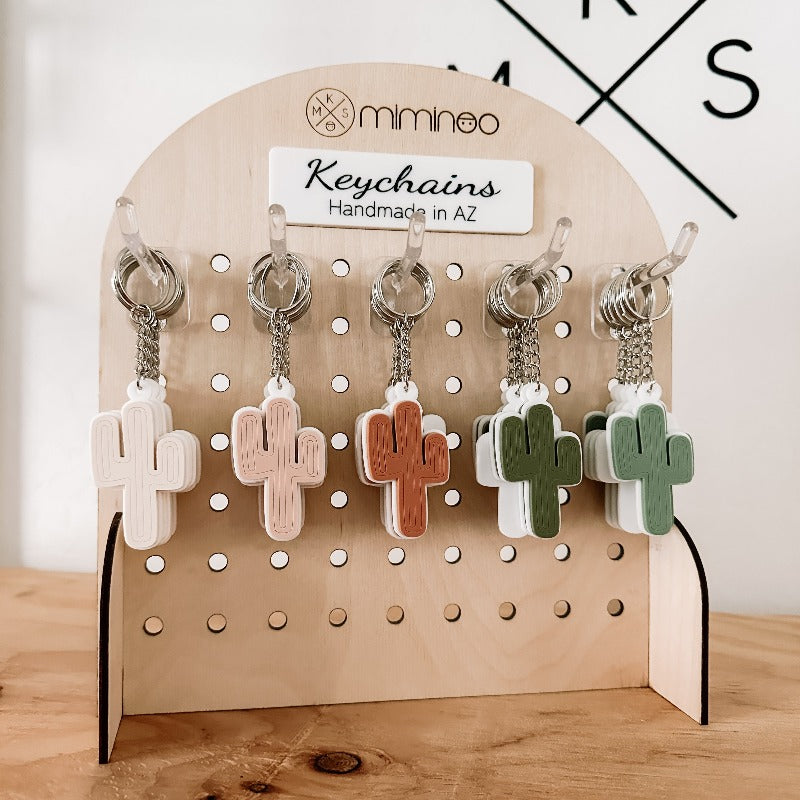 Acrylic Handmade Keychain/Name Tag Cactus