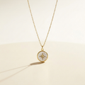 North Star Necklace | Pearl Acrylic & Gold-Accented | Miminoo