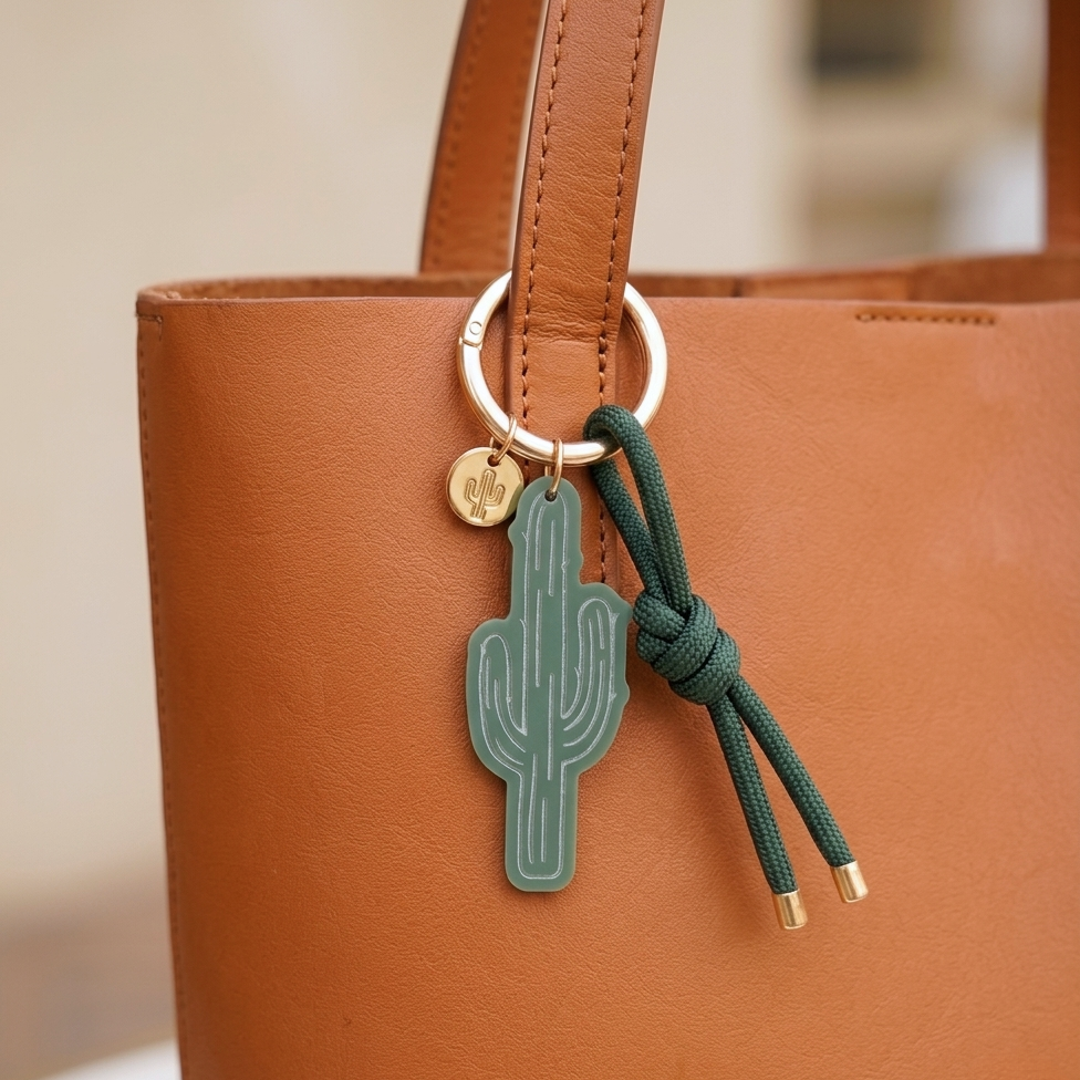 Saguaro Cactus Bag Charm & Keychain