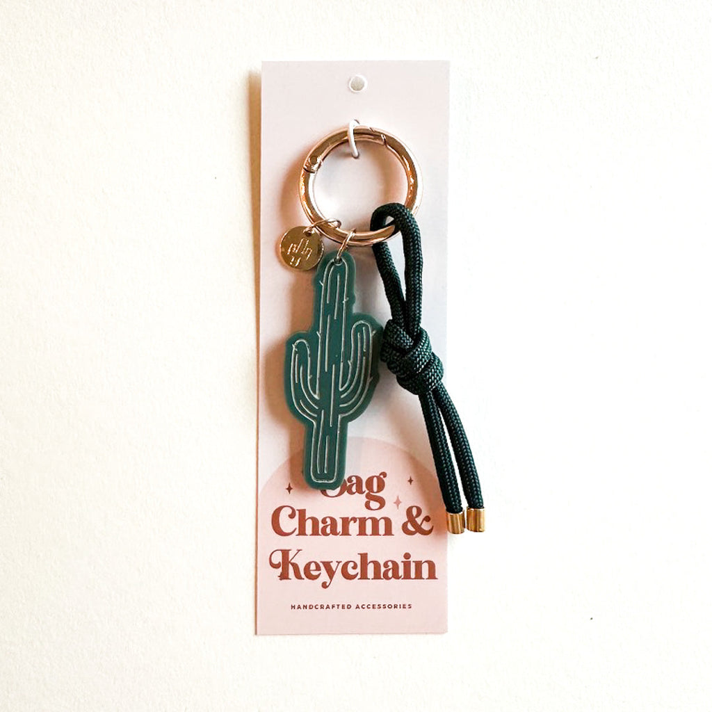 Saguaro Cactus Bag Charm & Keychain