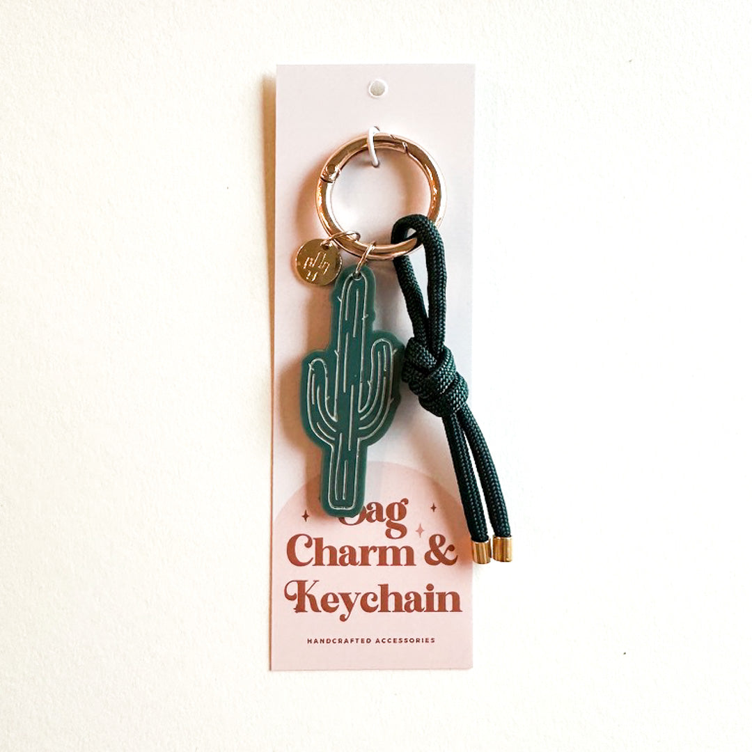 Saguaro Cactus Bag Charm & Keychain