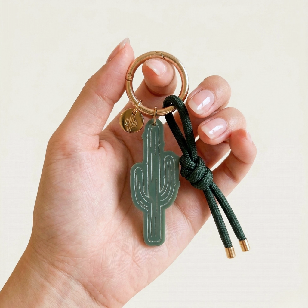 Saguaro Cactus Bag Charm & Keychain