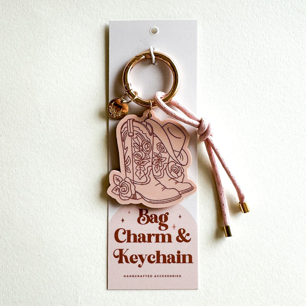 Cowgirl Boots Bag Charm & Keychain