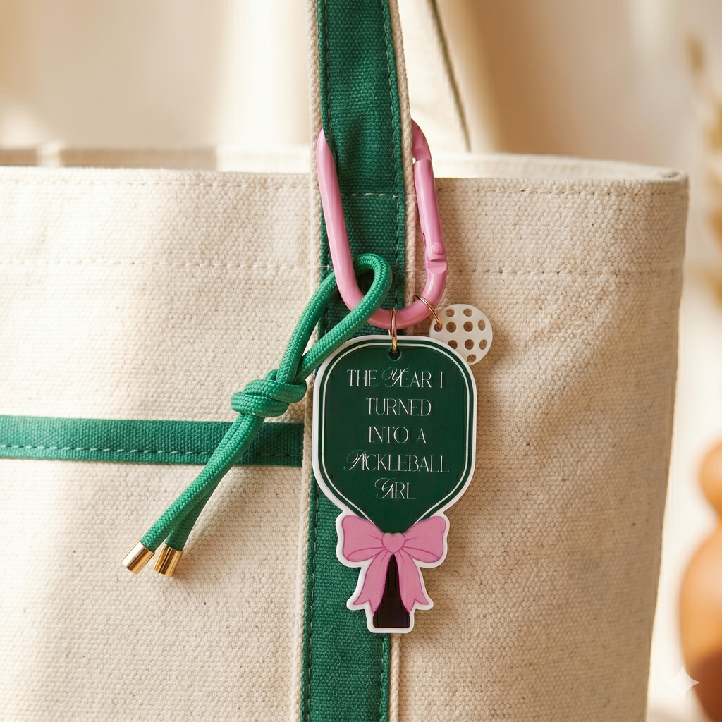 Pickleball Bag Charm Keychain